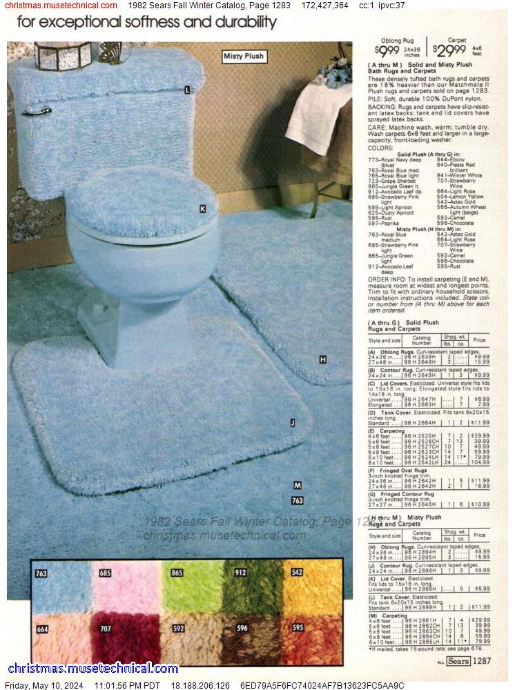 1982 Sears Fall Winter Catalog, Page 1283
