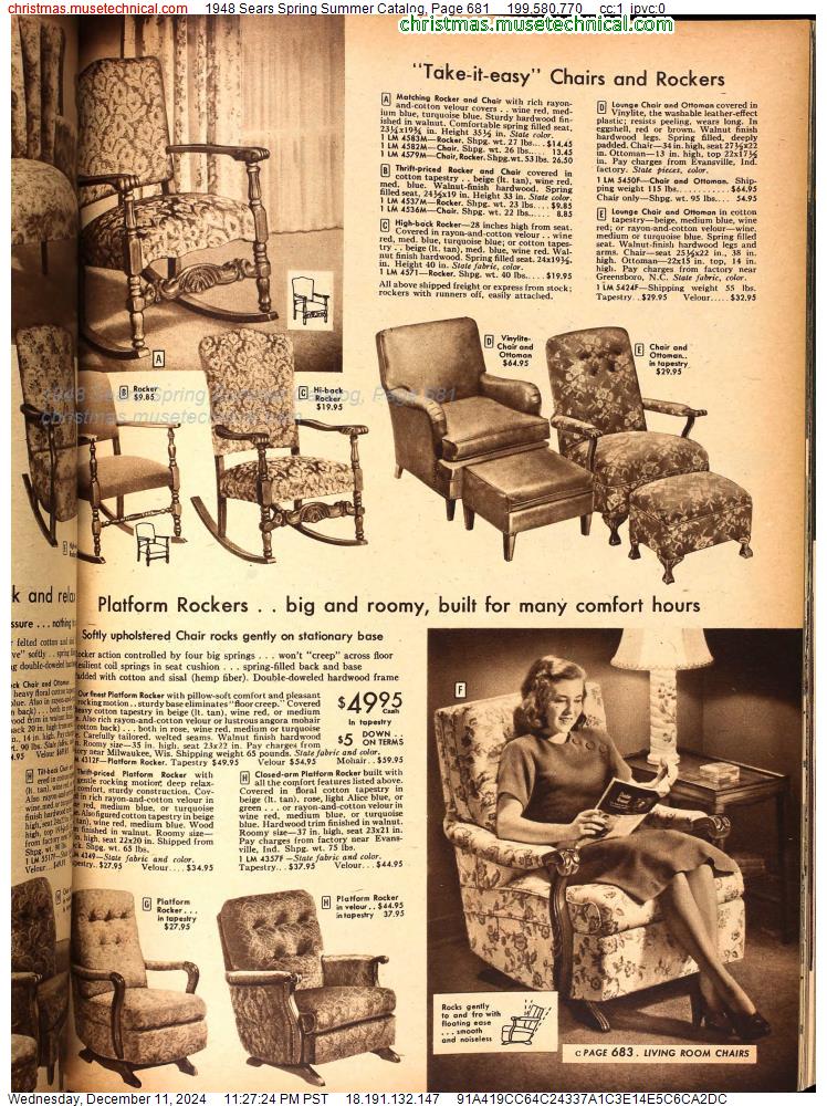 1948 Sears Spring Summer Catalog, Page 681