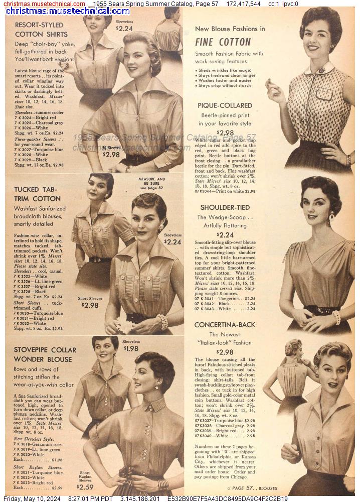 1955 Sears Spring Summer Catalog, Page 57