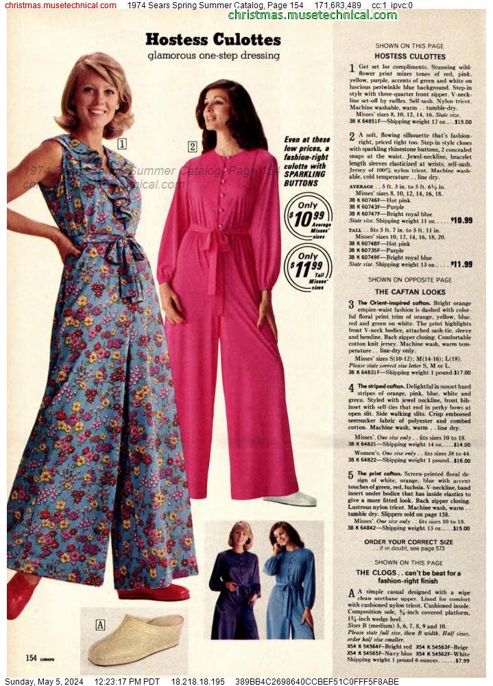 1974 Sears Spring Summer Catalog, Page 154
