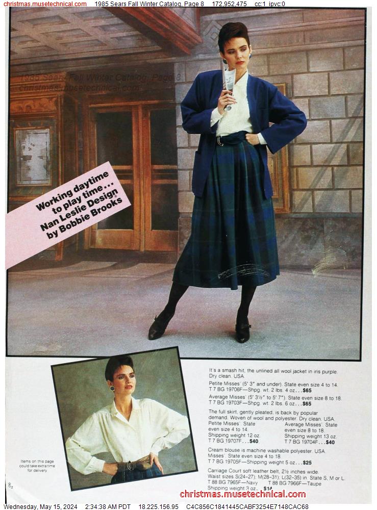 1985 Sears Fall Winter Catalog, Page 8