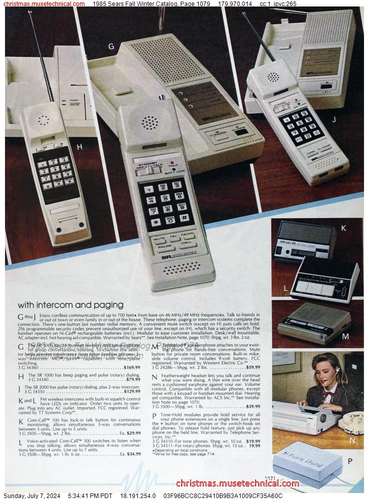 1985 Sears Fall Winter Catalog, Page 1079