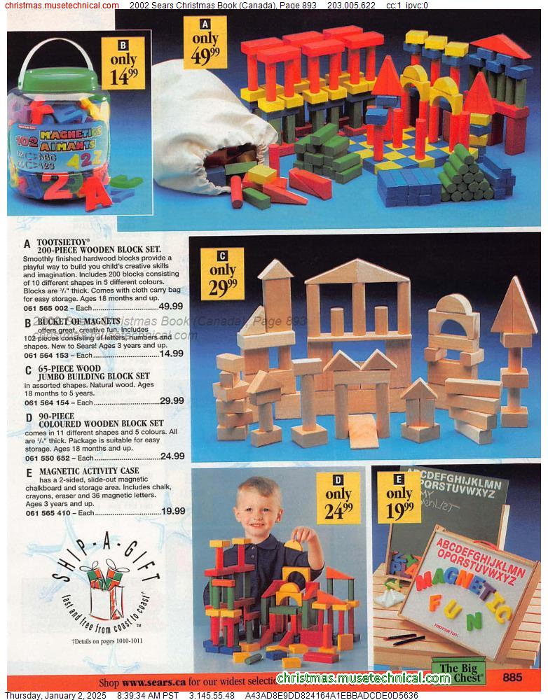 2002 Sears Christmas Book (Canada), Page 893