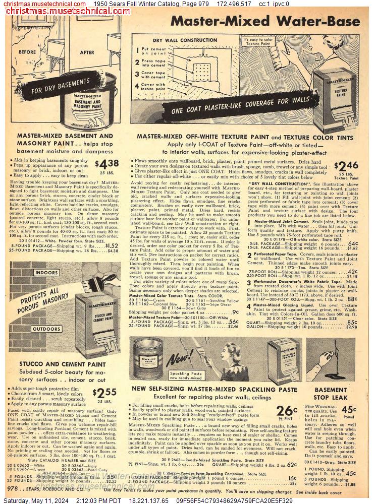 1950 Sears Fall Winter Catalog, Page 979