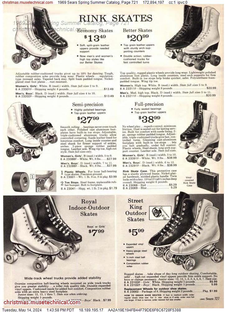 1969 Sears Spring Summer Catalog, Page 721