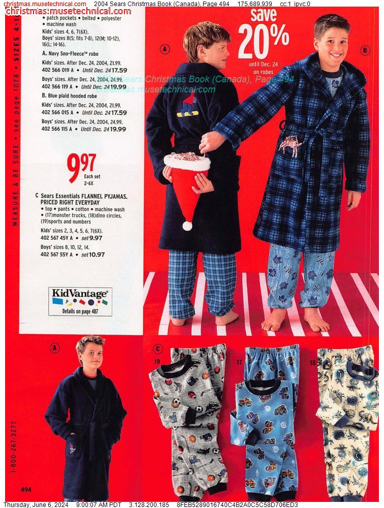 2004 Sears Christmas Book (Canada), Page 494