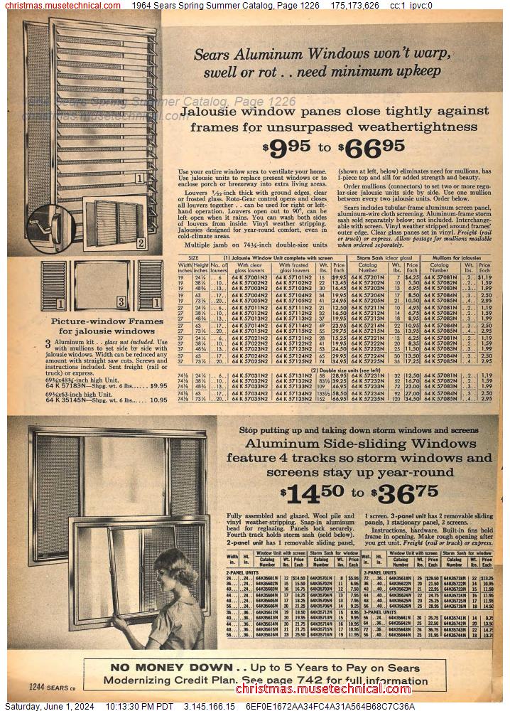 1964 Sears Spring Summer Catalog, Page 1226
