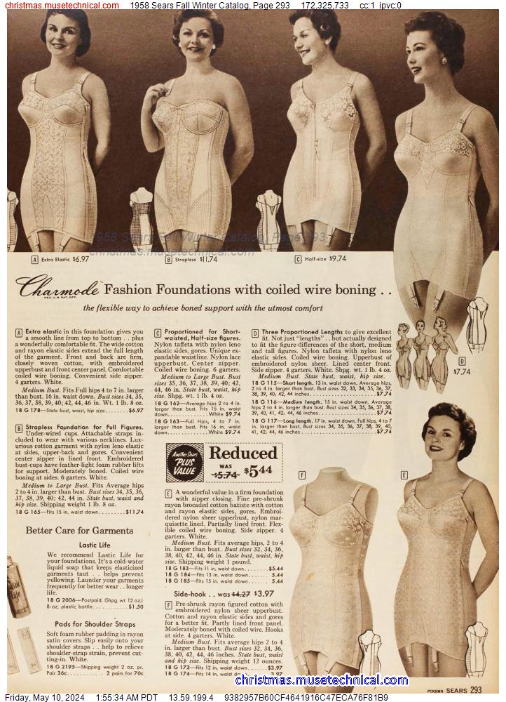 1958 Sears Fall Winter Catalog, Page 293