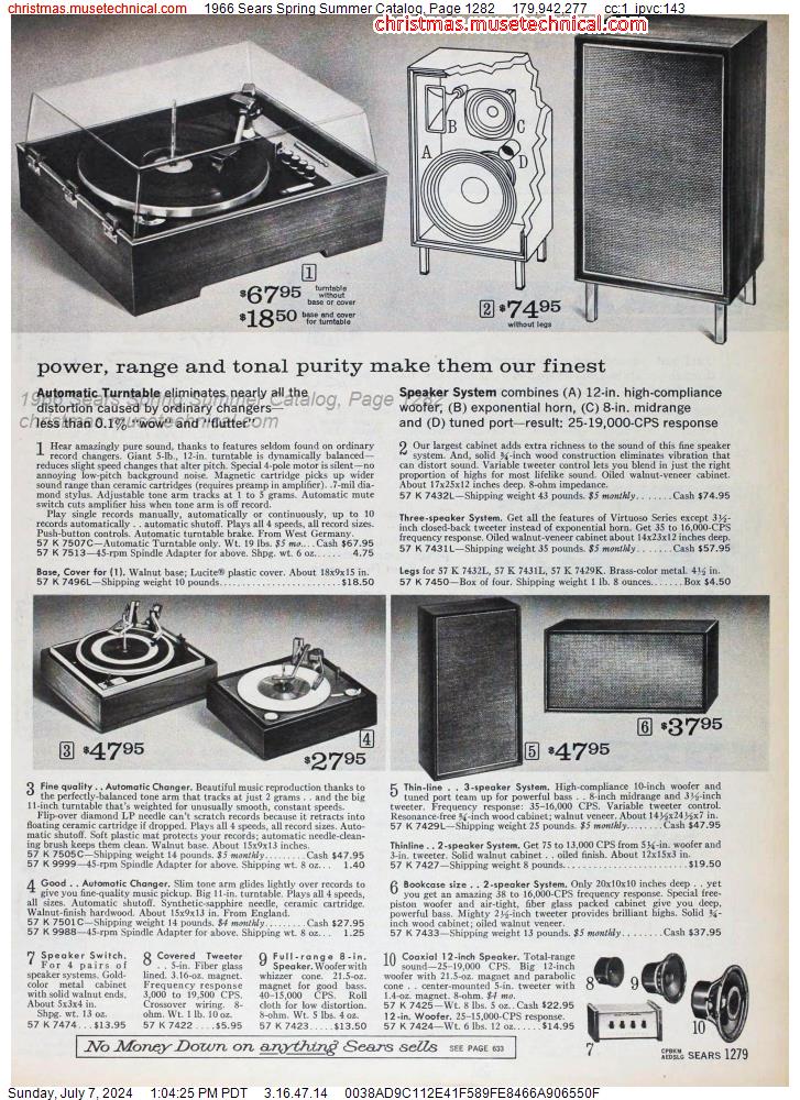 1966 Sears Spring Summer Catalog, Page 1282