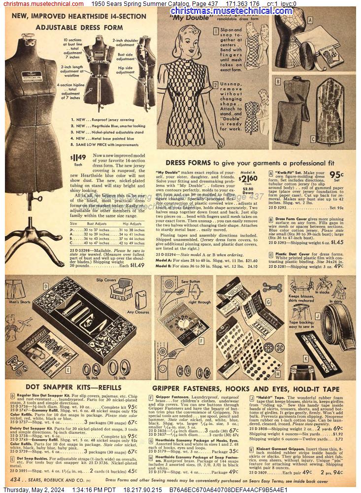 1950 Sears Spring Summer Catalog, Page 437