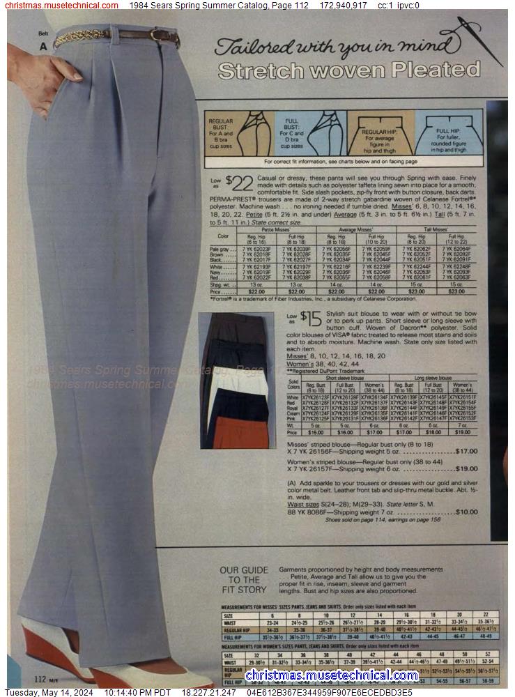 1984 Sears Spring Summer Catalog, Page 112