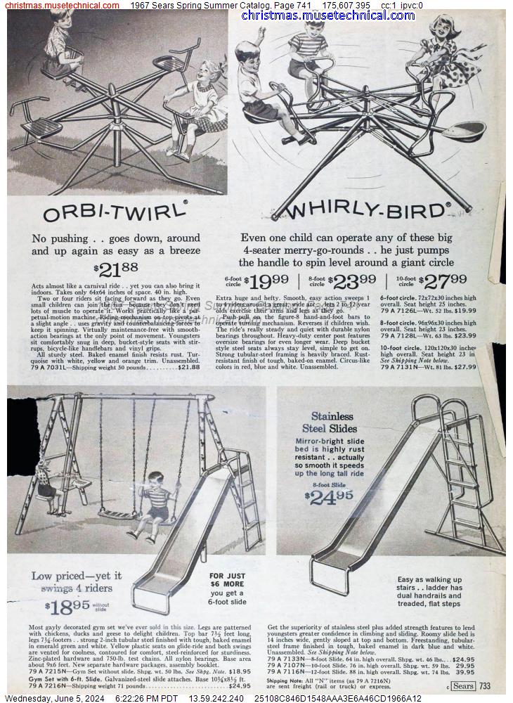 1967 Sears Spring Summer Catalog, Page 741