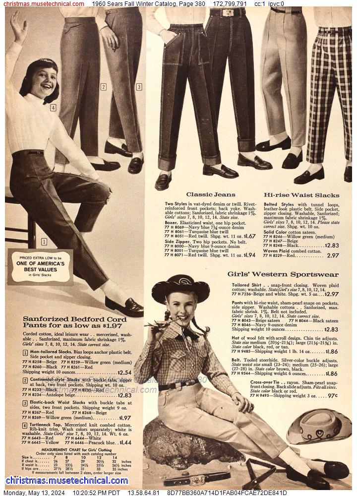 1960 Sears Fall Winter Catalog, Page 380