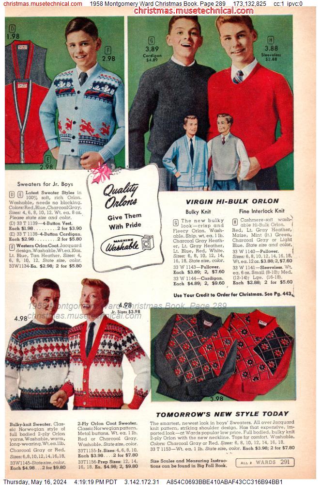 1958 Montgomery Ward Christmas Book, Page 289