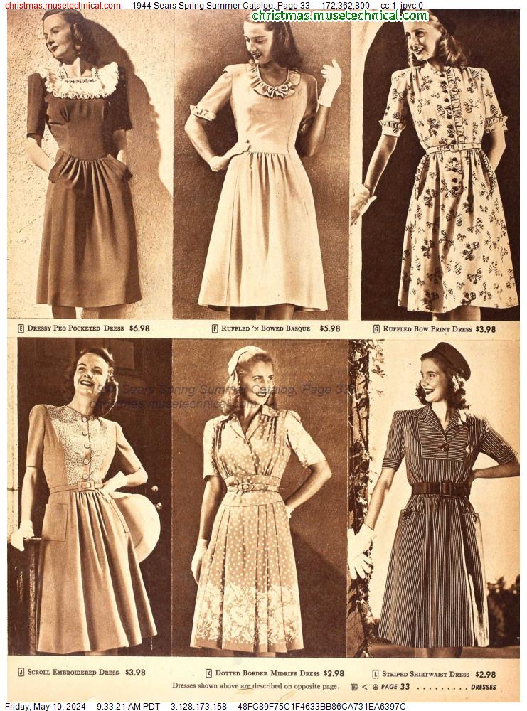 1944 Sears Spring Summer Catalog, Page 33