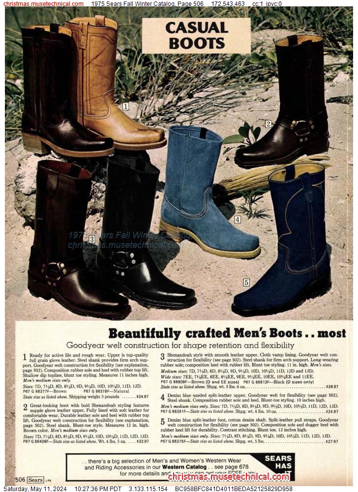 1975 Sears Fall Winter Catalog, Page 506