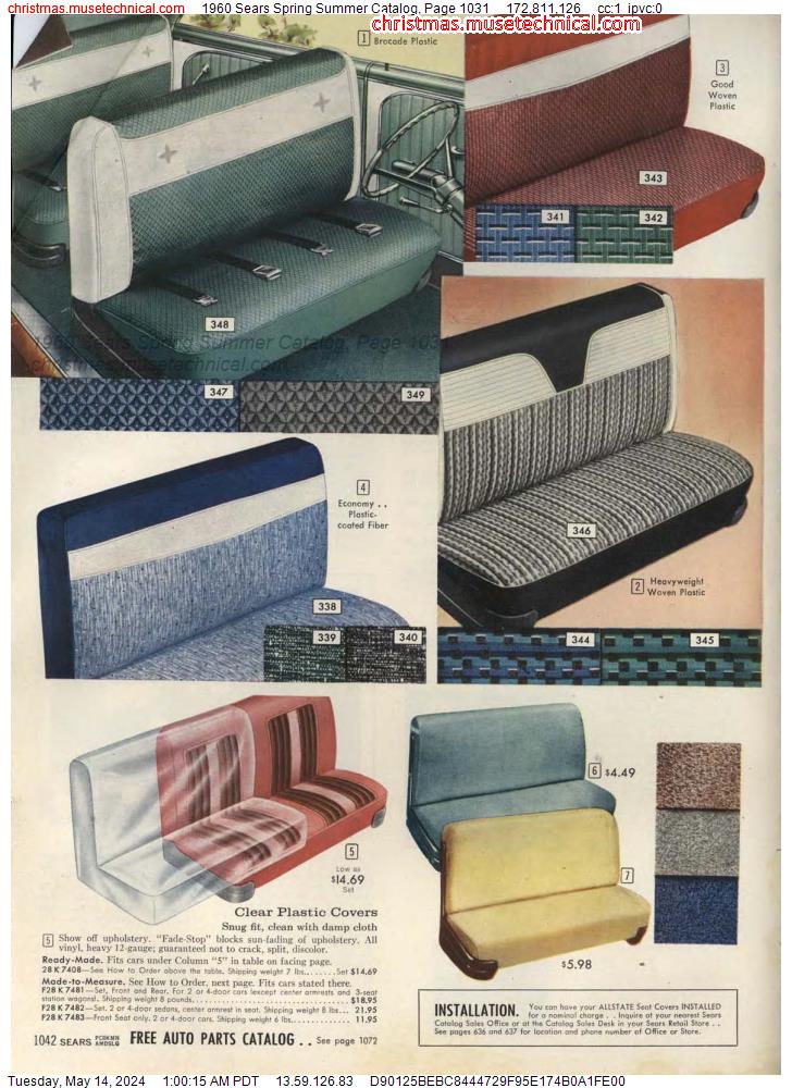 1960 Sears Spring Summer Catalog, Page 1031