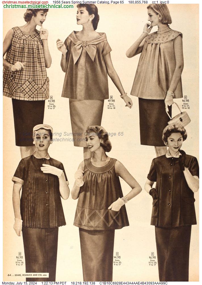 1956 Sears Spring Summer Catalog, Page 65