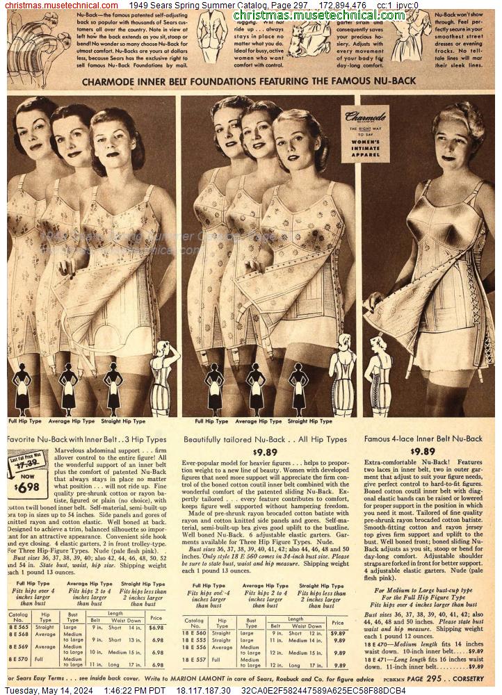 1949 Sears Spring Summer Catalog, Page 297