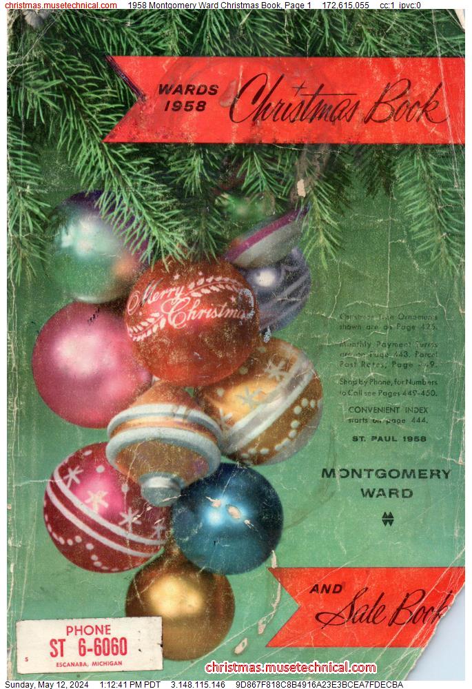 1958 Montgomery Ward Christmas Book, Page 1