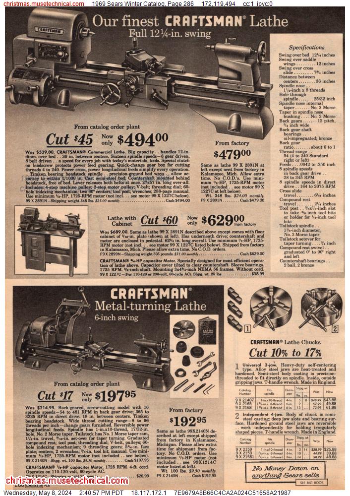 1969 Sears Winter Catalog, Page 286