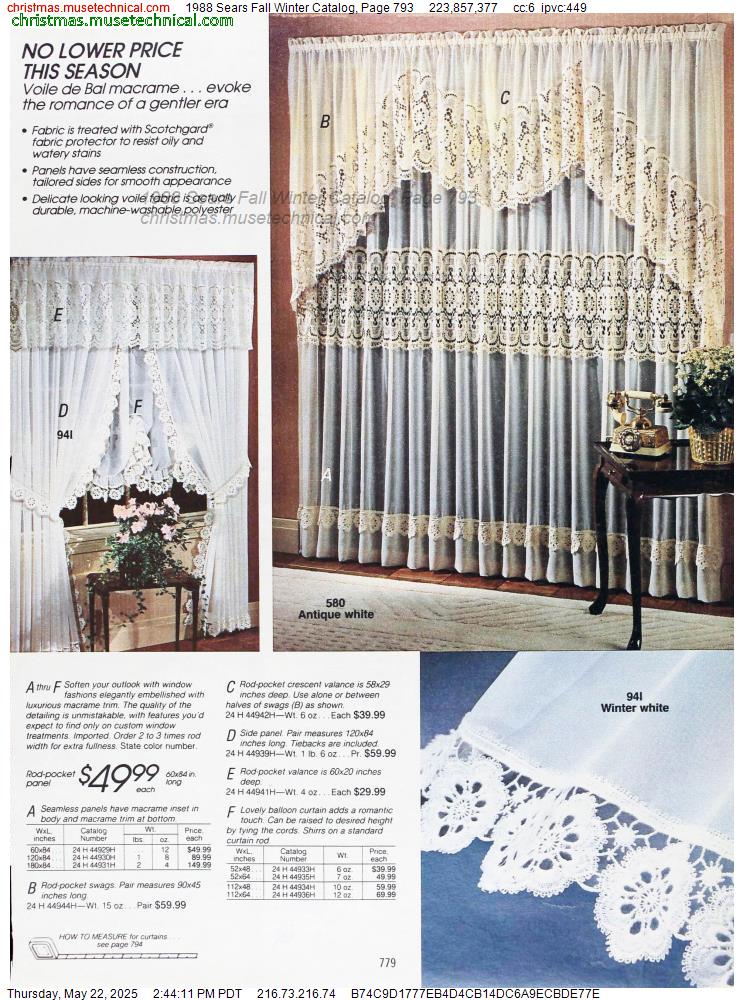 1988 Sears Fall Winter Catalog, Page 793