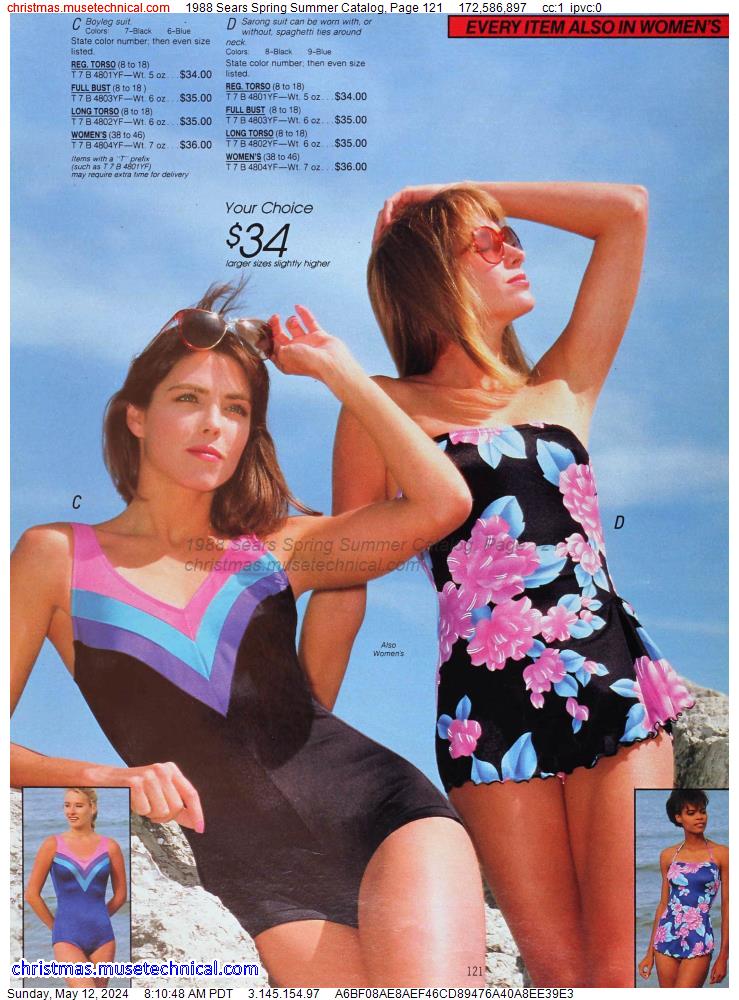 1988 Sears Spring Summer Catalog, Page 121