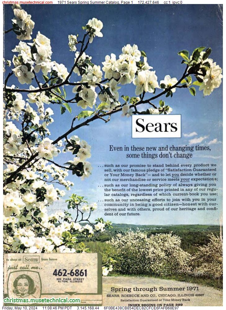 1971 Sears Spring Summer Catalog, Page 1