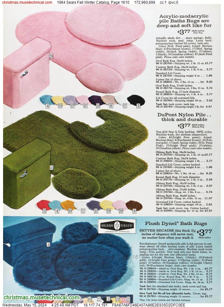 1964 Sears Fall Winter Catalog, Page 1610