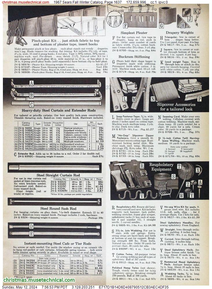 1967 Sears Fall Winter Catalog, Page 1637