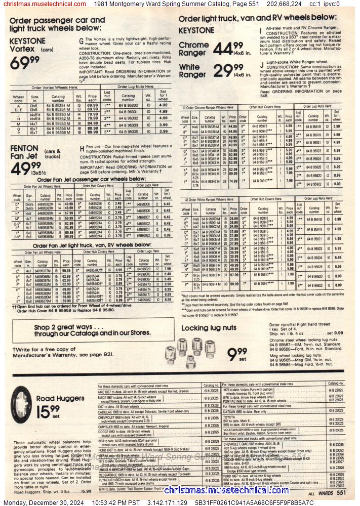 1981 Montgomery Ward Spring Summer Catalog, Page 551