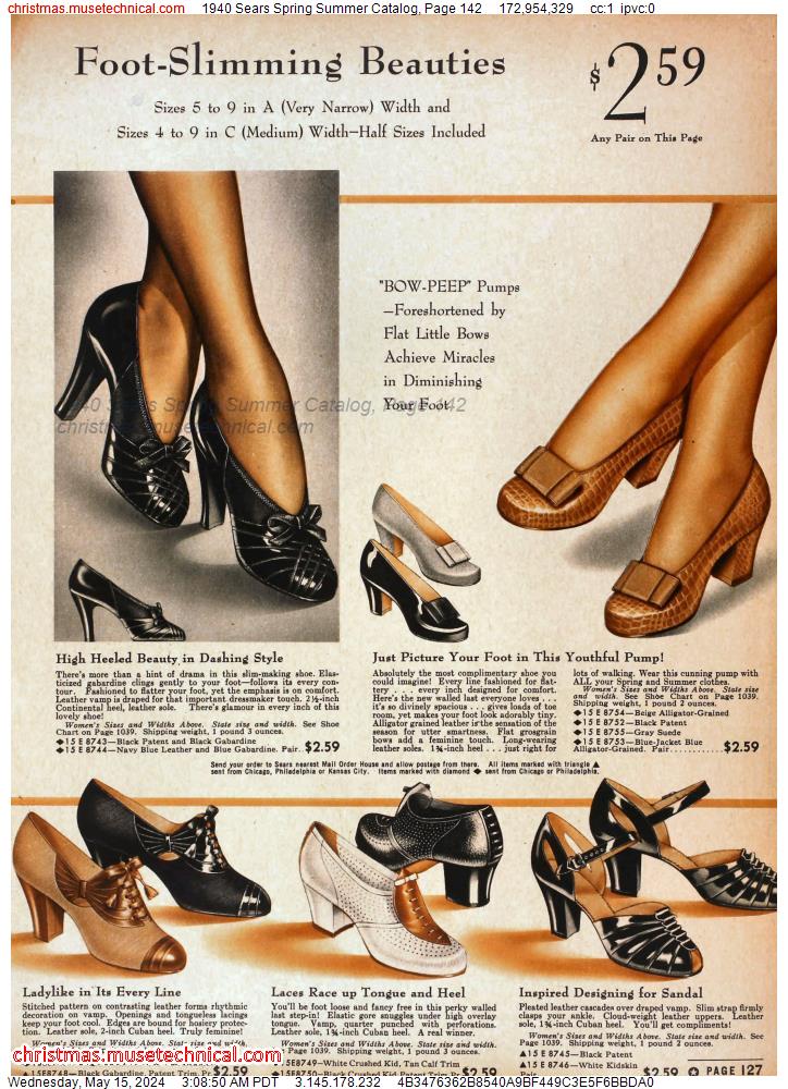 1940 Sears Spring Summer Catalog, Page 142