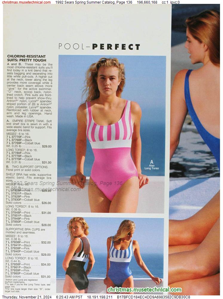 1992 Sears Spring Summer Catalog, Page 136