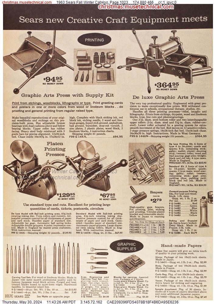 1963 Sears Fall Winter Catalog, Page 1023