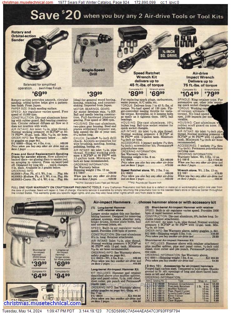 1977 Sears Fall Winter Catalog, Page 924