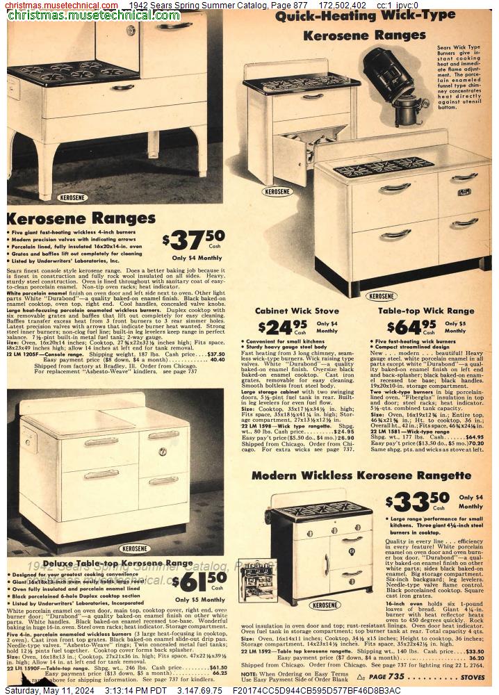 1942 Sears Spring Summer Catalog, Page 877