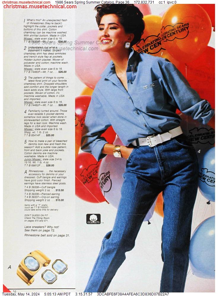 1986 Sears Spring Summer Catalog, Page 36