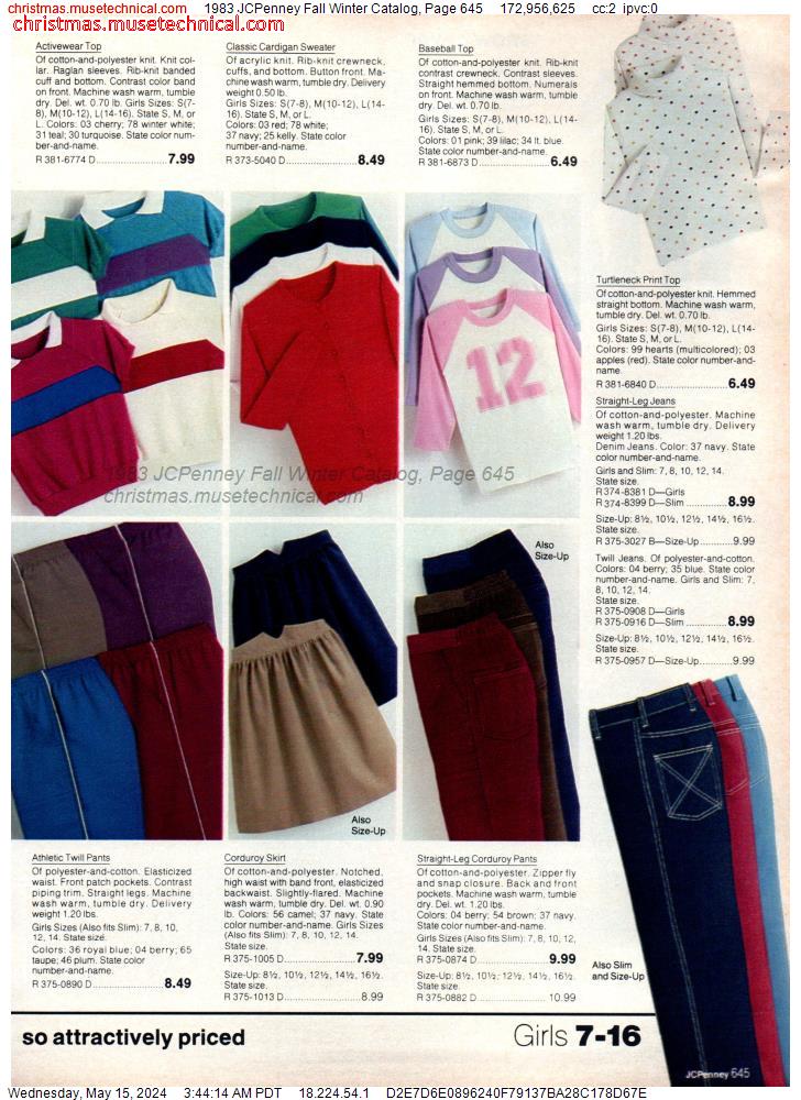 1983 JCPenney Fall Winter Catalog, Page 645