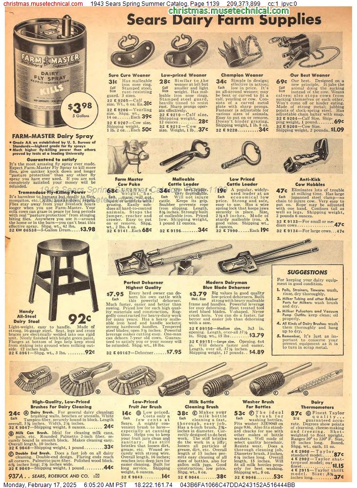 1943 Sears Spring Summer Catalog, Page 1139