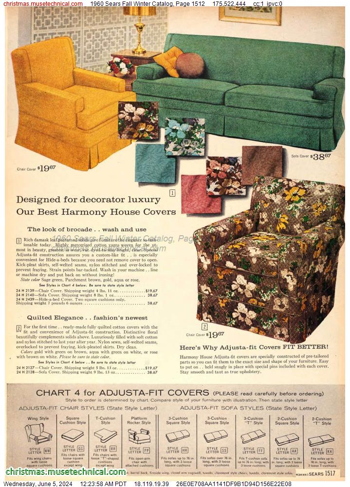 1960 Sears Fall Winter Catalog, Page 1512