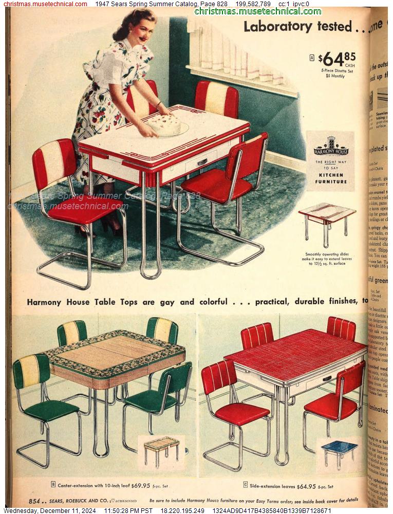 1947 Sears Spring Summer Catalog, Page 828