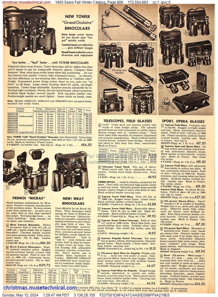 1950 Sears Fall Winter Catalog, Page 889