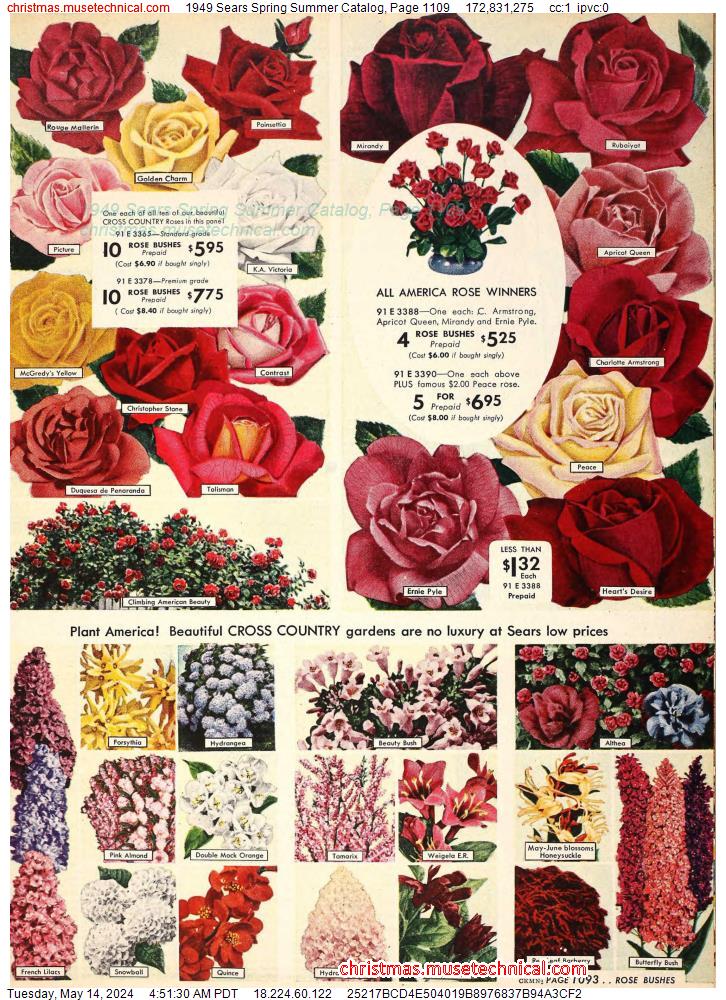 1949 Sears Spring Summer Catalog, Page 1109