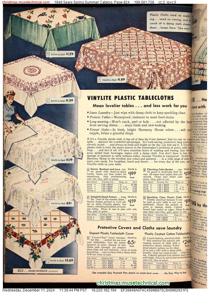 1948 Sears Spring Summer Catalog, Page 824