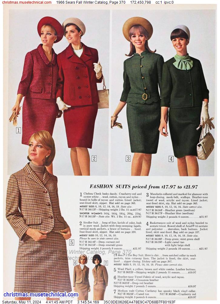 1966 Sears Fall Winter Catalog, Page 370