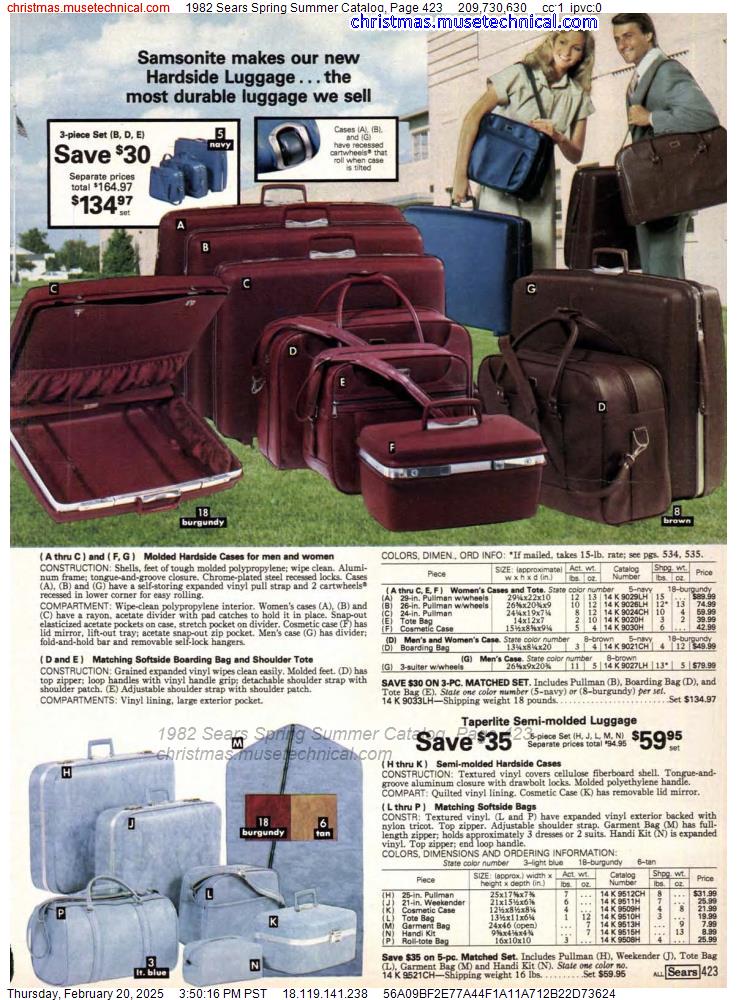 1982 Sears Spring Summer Catalog, Page 423