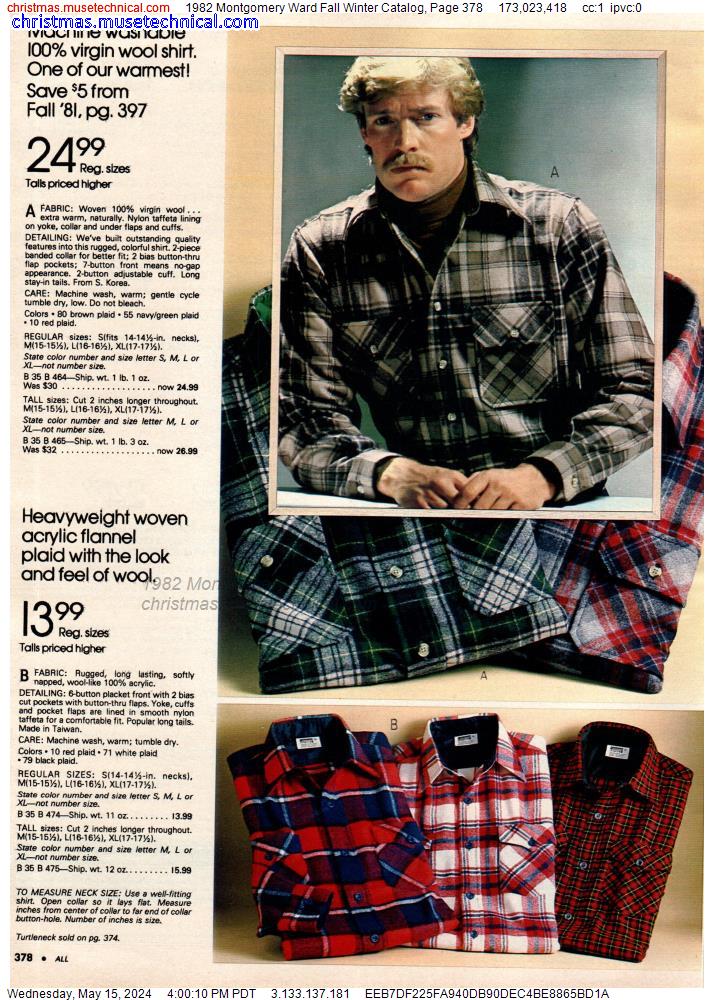 1982 Montgomery Ward Fall Winter Catalog, Page 378