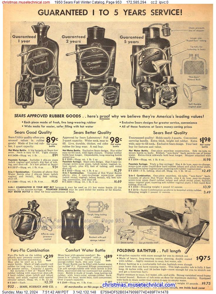 1950 Sears Fall Winter Catalog, Page 953