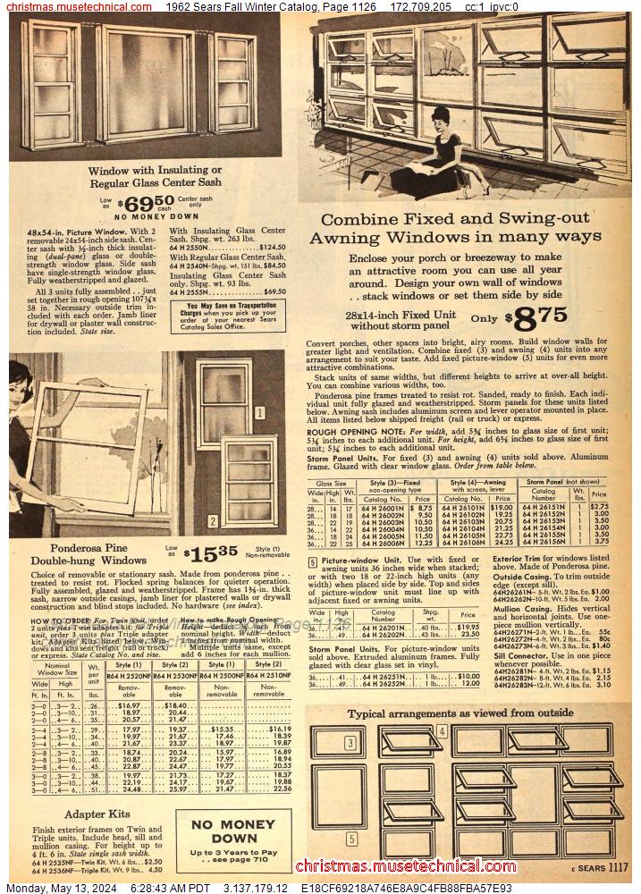 1962 Sears Fall Winter Catalog, Page 1126