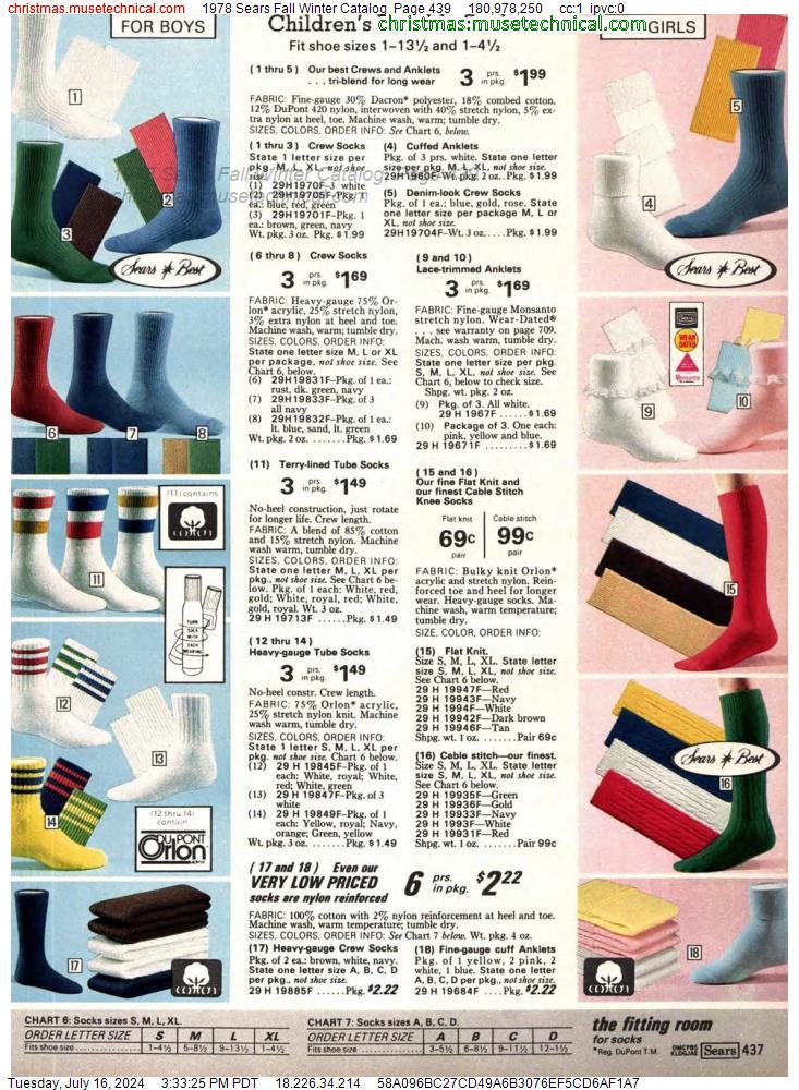 1978 Sears Fall Winter Catalog, Page 439